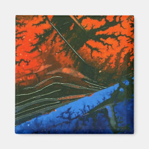 "Swamp Fire #6" Abstract Art Magnet