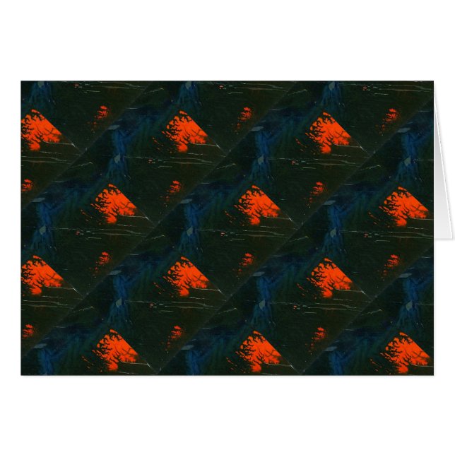 "Swamp Fire #7" Abstract Design Greeting Card (Front Horizontal)