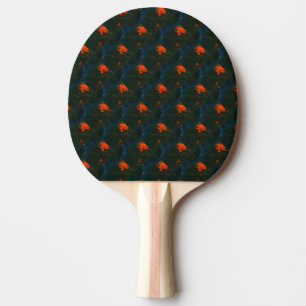 "Swamp Fire #7" Abstract Ping Pong Paddle