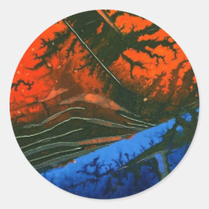 "Swamp Fire" Abstract Design Sticker