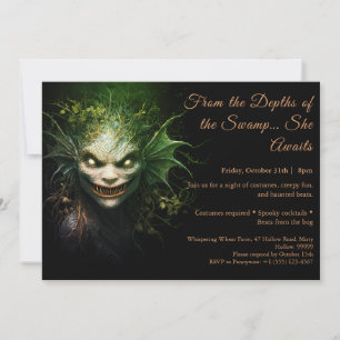 Swamp Hag Halloween Costume Party Invitation