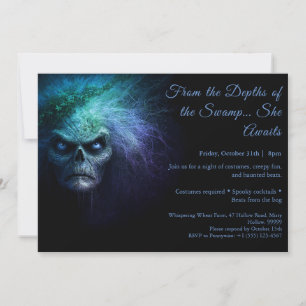 Swamp Hag Halloween Costume Party Invitation