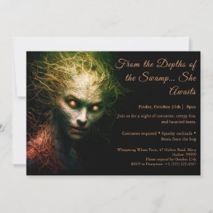 Swamp Hag Halloween Costume Party Invitation