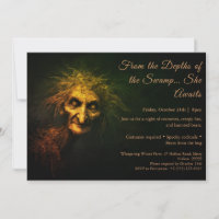 Swamp Hag Halloween Costume Party Invitation