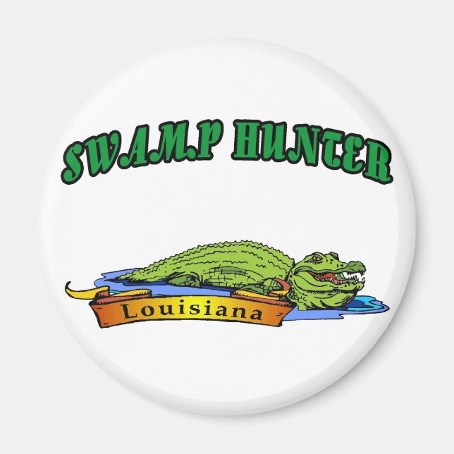Swamp Hunter Louisiana Magnet (Front)