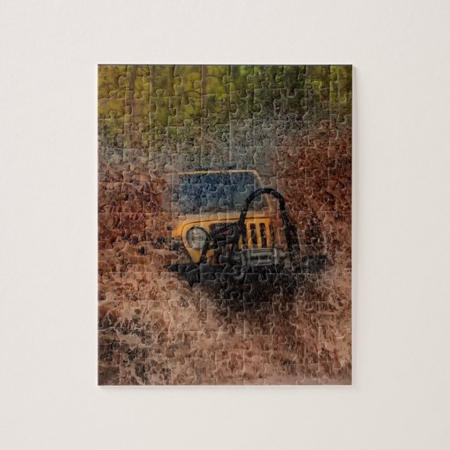 Swamp Jeeping Jigsaw Puzzle (Vertical)
