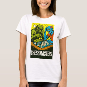 Swamp Man dan Zombie plays Chess - Classic Pop Art T-Shirt
