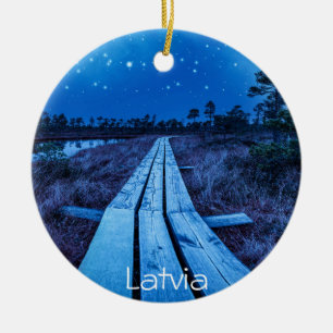 Swamp night ceramic tree decoration