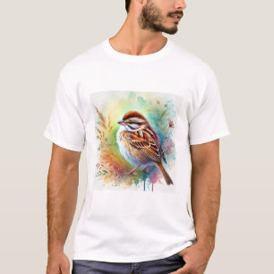 Swamp sparrow 220924AREF117 - Watercolor T-Shirt