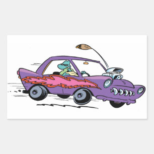 Swamp Turtle Fast Lane Rectangular Sticker