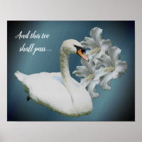 Swan And Hibiscus Flowers Inspirational