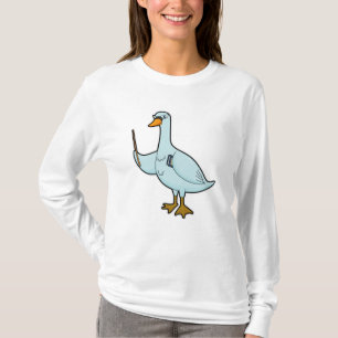 Swan as Teacher with Book & Pointer T-Shirt
