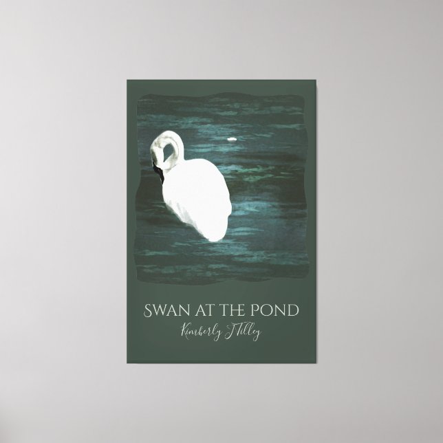 Swan at the Pond Canvas Print (Front)
