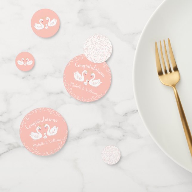 Swan Baby Shower Confetti (Group)