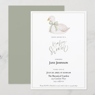 Swan baby Shower Invitation