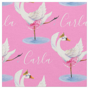 Swan ballerina ballet dancer name pink fabric