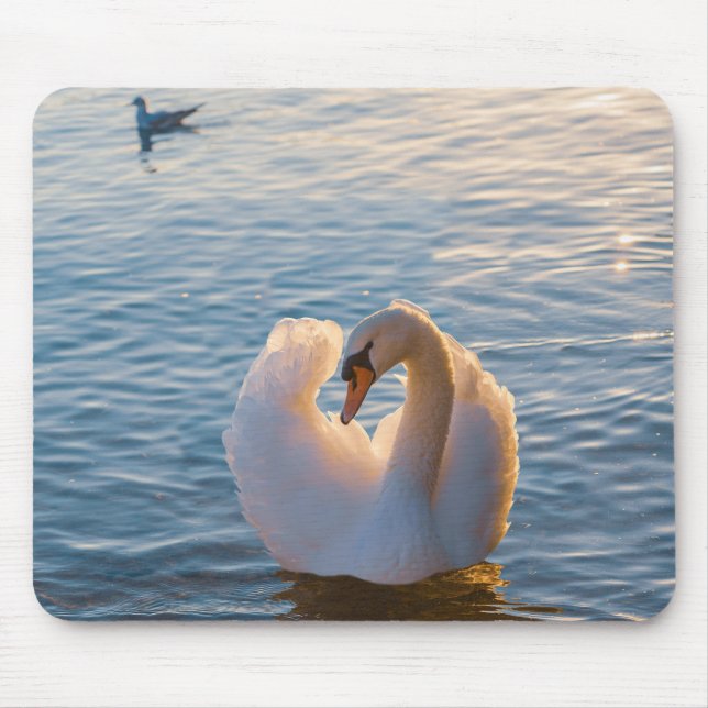 swan, bird, animal mouse pad (Front)