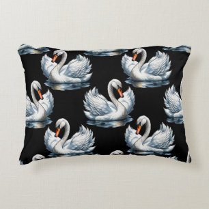 Swan Birds Pattern Design Decorative Cushion