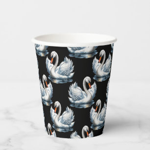 Swan Birds Pattern Design  Paper Cups