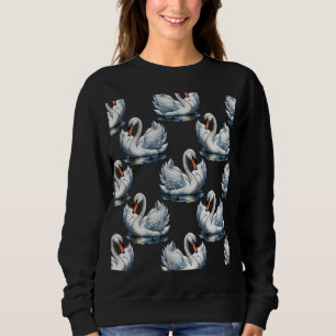 Swan Birds Pattern Design Sweatshirt