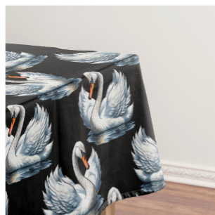 Swan Birds Pattern Design Tablecloth