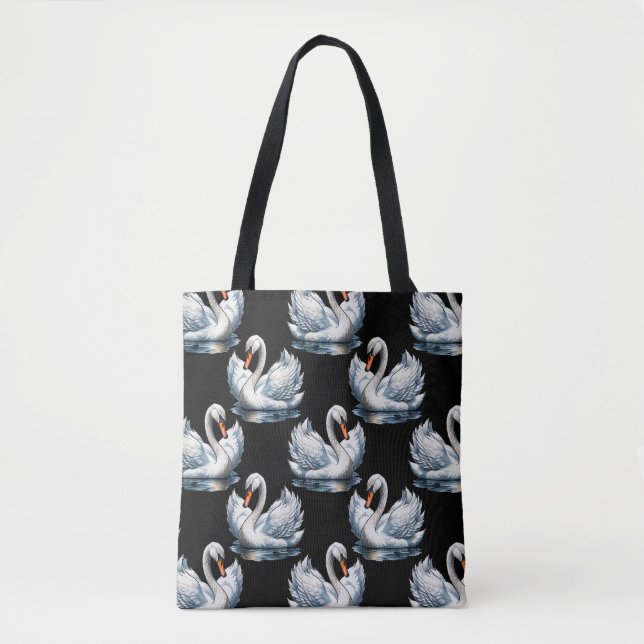 Swan Birds Pattern Design  Tote Bag (Front)