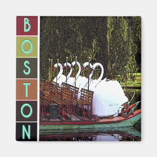 Swan Boat Ride Magnet