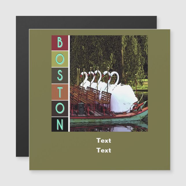 Swan Boats in Summer - Boston  (Front/Back)