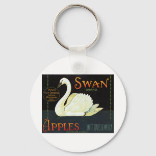 Swan Brand Apples Key Ring