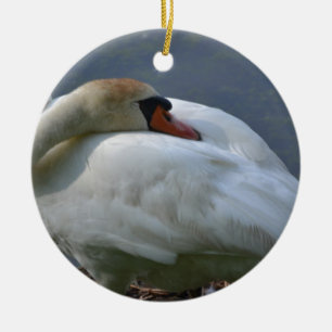 Swan Ceramic Tree Decoration