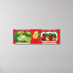 Swan Cherry LabelOakland, CA Canvas Print