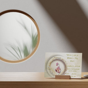 Swan chic MOTHER party  Invitation