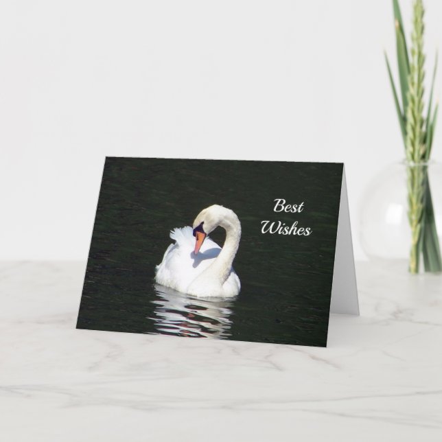 Swan Congratulations Wedding Card (Front)