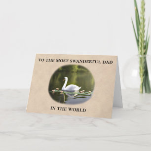 Swan Dad Joke Custom Text Funny Father's Day Card
