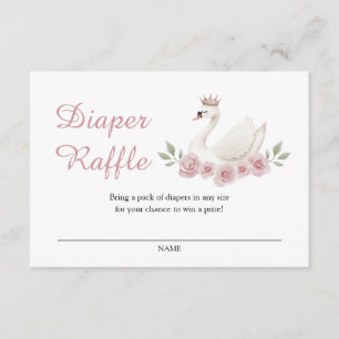 Swan Diaper Raffle Enclosure Card