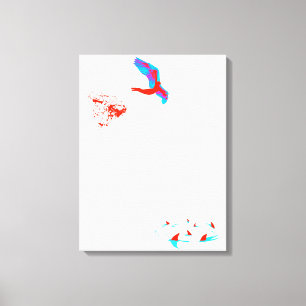 swan dive canvas print
