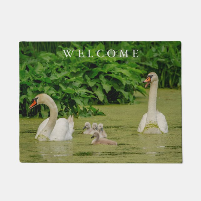 Swan Family Doormat (Front)