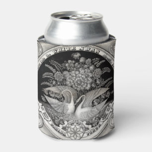 Swan Floral Pattern Can Cooler