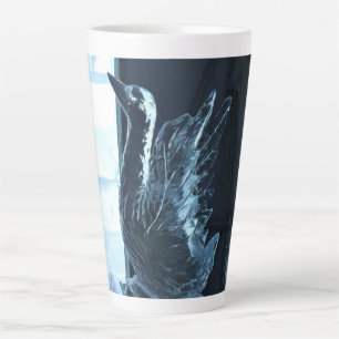 Swan Ice Sculpture, Quebec, Canada Latte Mug