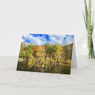Swan in Autumn Greeting Card