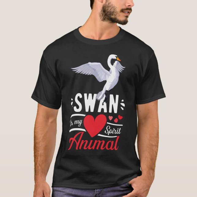 Swan is My Spirit Animal Love Cute Swan  Kid T-Shirt (Front)