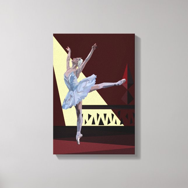 'Swan Lake Ballerina' Canvas Print (Front)