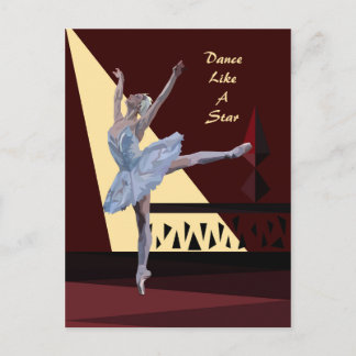 'Swan Lake Ballerina' custom Postcard