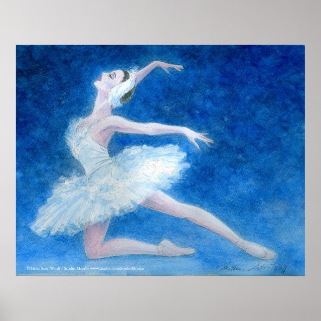 Swan Lake Ballet Art Print (Front)
