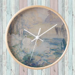 Swan Lake Clock<br><div class="desc">Two swans are swimming in a beautiful lake</div>