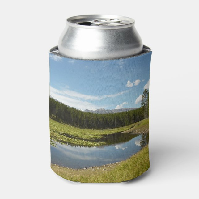 Swan Lake I at Grand Teton National Park Can Cooler (Can Front)