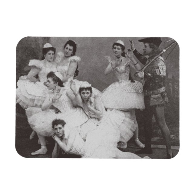 Swan Lake, Mariinsky Theatre, 1895 (b/w photo) Magnet (Horizontal)
