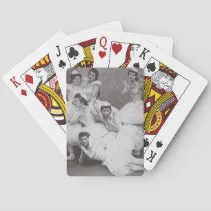 Swan Lake, Mariinsky Theatre, 1895 (b/w photo) Playing Cards