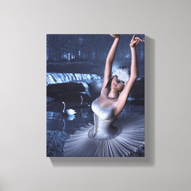Swan Lake - Odette and Swans Canvas Print (Front)