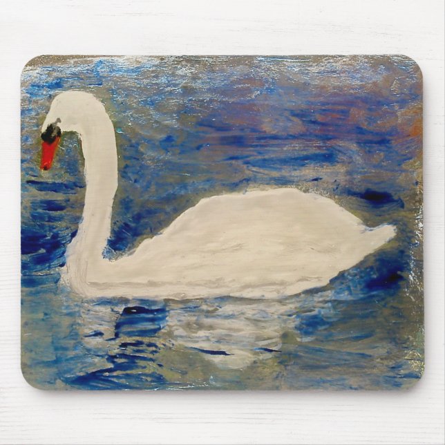 Swan Lake Reflections Mouse Pad (Front)